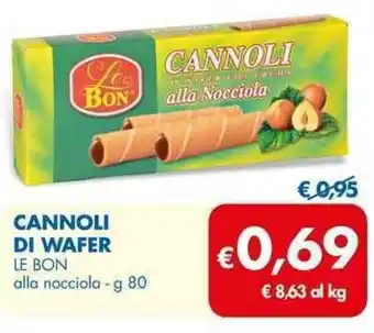 MD Discount Le Bon Cannoli di Wafer 80 g offerta