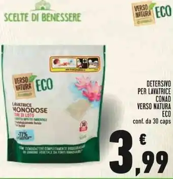 Conad Conad Verso Natura Bio Detersivo Per Lavatrice conf. da 30 caps offerta