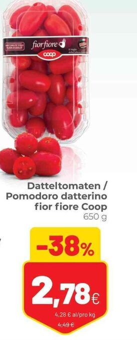 Coop Coop fior fiore Datteltomaten / Pomodoro datterino 650 g offerta