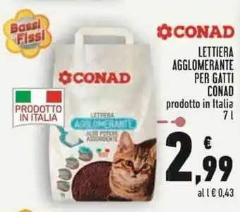 Conad Conad Lettiera Agglomerante Per Gatti 7 l offerta