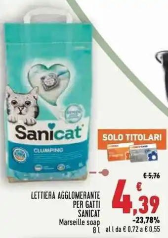 Conad Sanicat Lettiera Agglomerante Per Gatti 8 l offerta