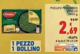 Conad Findus Pisellini Primavera 450 g offerta