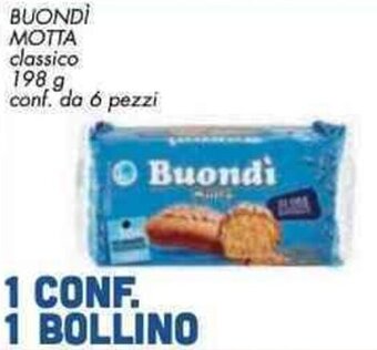 Conad Motta Buondì 198 g conf. da 6 pezzi offerta