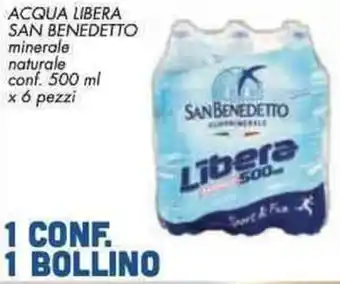 Conad San Benedetto Acqua Libera Conf. 500 ml x 6 pezzi offerta