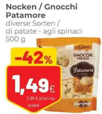 Coop Patamore Nocken / Gnocchi 500 g offerta