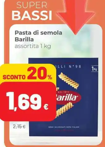 Coop Barilla Pasta di semola 1 kg offerta