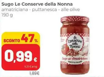 Coop Le Conserve Della Nonna Sughi 190 g offerta