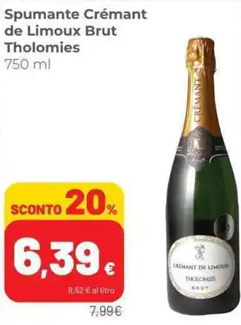 Coop Spumante Crémant de Limoux Brut Tholomies 750 ml offerta