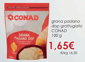 Conad Superstore Conad grana padano dop grattugiato 100 g offerta