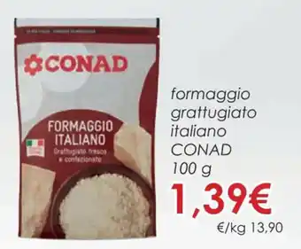 Conad Superstore Conad formaggio grattugiato italiano 100 g offerta