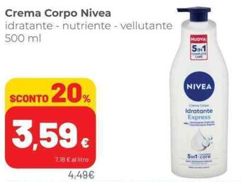 Coop Nivea Crema Corpo 500 ml offerta