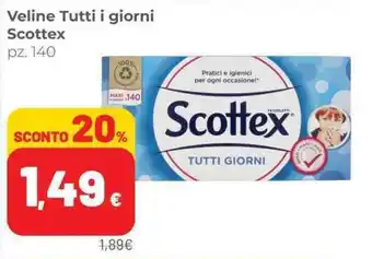 Coop Scottex Veline Tutti i giorni pz. 140 offerta