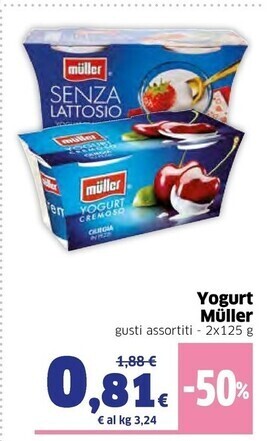 Ok Sigma Muller yogurt offerta