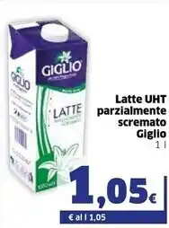Giglio latte uht parzialmente scremato