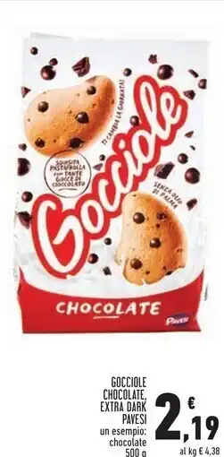 Conad Superstore Pavesi gocciole chocolate extra dark offerta