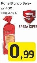 Famila Superstore Selex pane bianco offerta