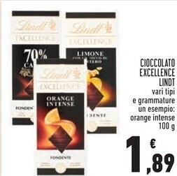 Conad Superstore Lindt cioccolato excellence offerta