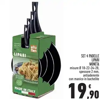 Conad Superstore Moneta set 4 padelle lipari offerta