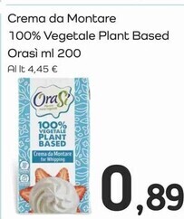Orasi crema da montare 100% vegetale plant based
