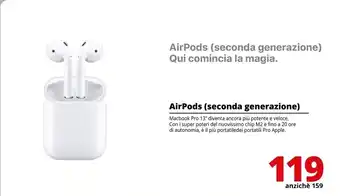 Comet Apple airpods (2nd generation) airpods con custodia di ricarica wireless offerta