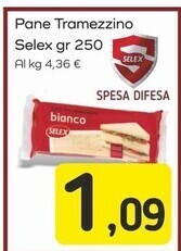 Famila Superstore Selex pane tramezzino offerta