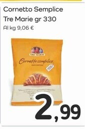 Famila Superstore Tre marie cornetto semplice offerta