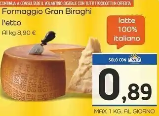 Famila Superstore Formaggio gran biraghi offerta