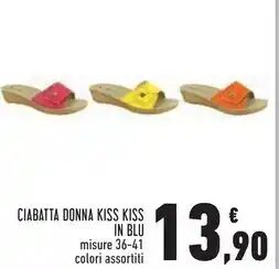 Conad Superstore Ciabatta donna kiss kiss in blu offerta