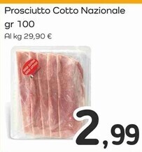 Famila Superstore Prosciutto cotto nazionale offerta