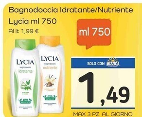 Famila Superstore Lycia bagnodoccia idratante / nutriente offerta