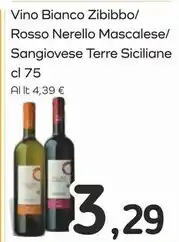 Famila Superstore Terre siciliane vino bianco zibibbo offerta