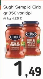 Famila Superstore Cirio sughi semplici offerta