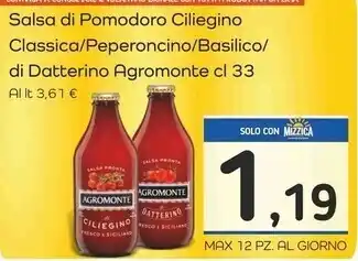 Famila Superstore Agromonte salsa di pomodoro ciliegino classica offerta