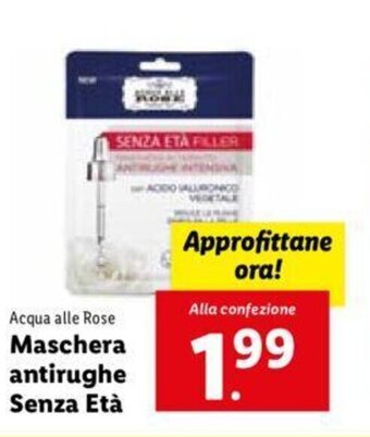 Lidl Acqua alle Rose Maschera antirughe Senza Età offerta
