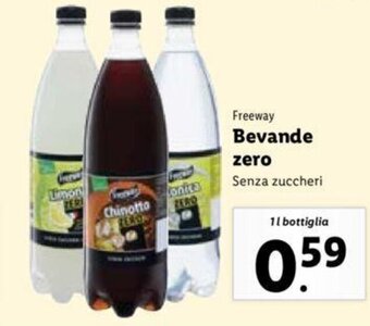 Lidl Freeway Bevande zero 1 l bottiglia offerta