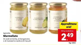 Lidl Agrisicilia Marmellata 360 g confezione offerta