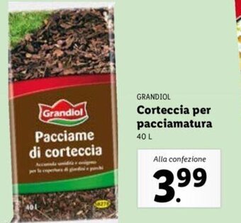 Lidl Grandiol Corteccia per pacciamatura 40 L offerta