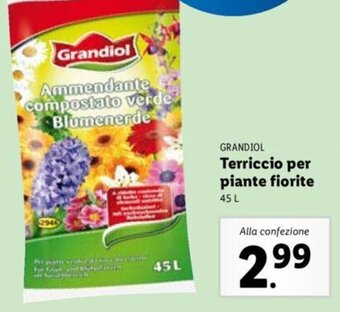 Lidl Grandiol Terriccio per piante fiorite 45 l offerta