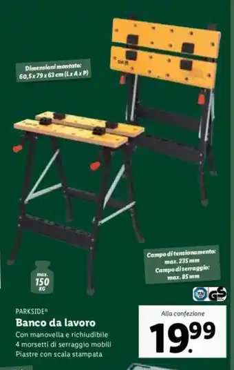Lidl Parkside Banco da lavoro offerta