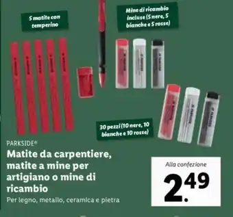 Lidl Parkside Matite da carpentiere, matite a mine per artigiano o mine di ricambio offerta