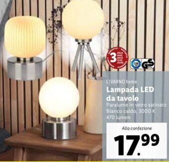 Lidl Livarno home Lampada LED da tavolo offerta