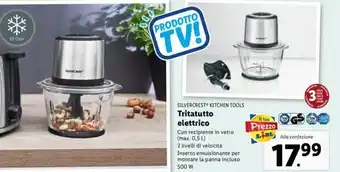 Lidl Silver Kitchen Tools tritatutto elettrico offerta