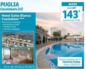 Lidl Hotel Gatto Bianco Casalabate offerta