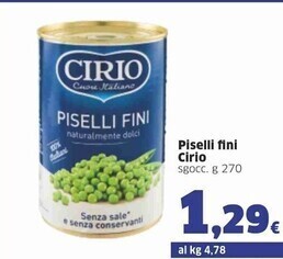 Sigma Cirio piselli fini offerta