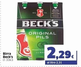 Sigma Becks birra offerta