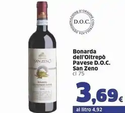 Sigma Tenuta san zeno bonarda dell'oltrepo pavese d.o.c offerta