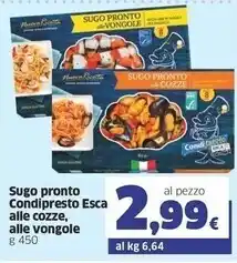 Sigma Esca sugo pronto condipresto alle cozze offerta