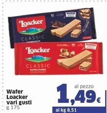 Sigma Loacker wafer offerta