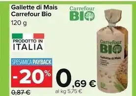 Carrefour Iper Carrefour gallette di mais bio offerta
