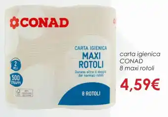 Conad Superstore Conad carta igienica 8 maxi rotoli offerta